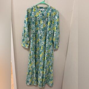 Pink City Prints Georgie Dress, Maxi floral summer dress size large